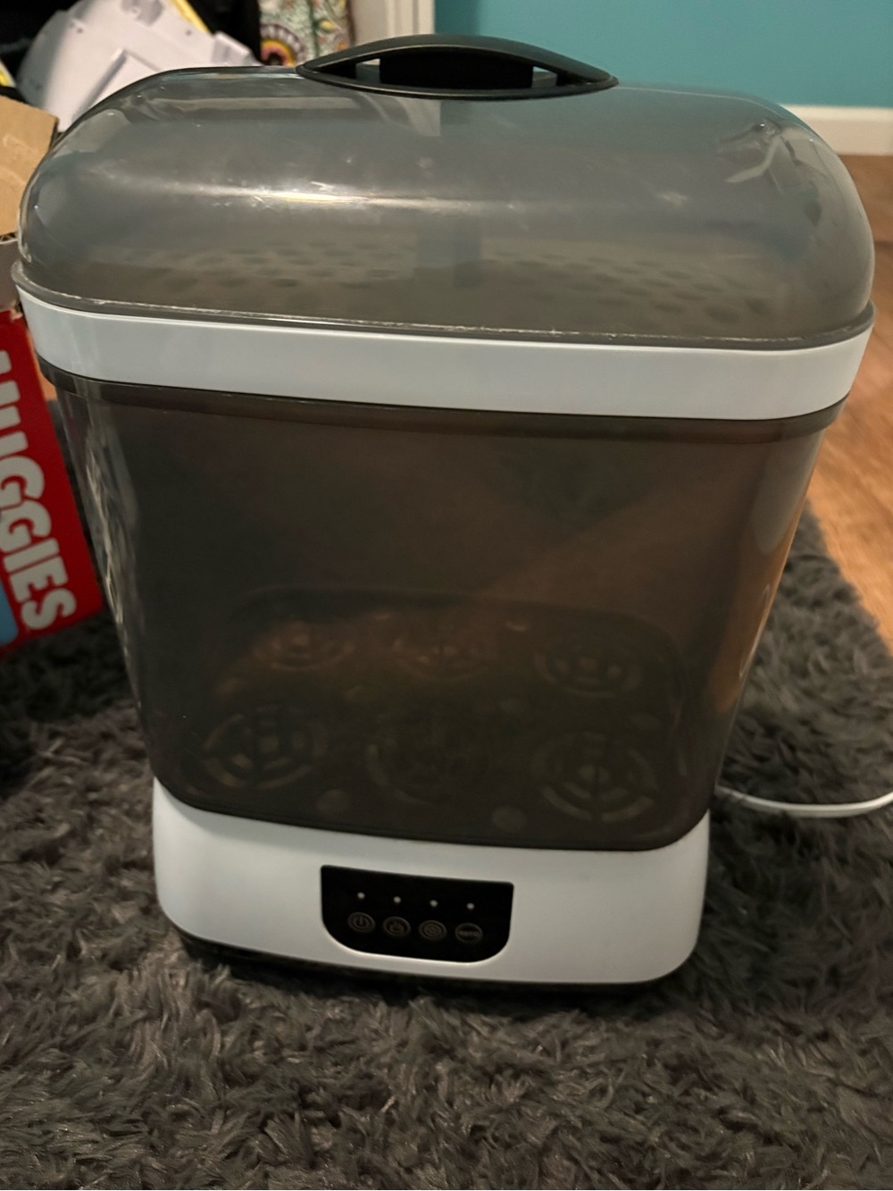 White and Smoke Gray Electric bottle Sterilizer - Dr. Brown’s